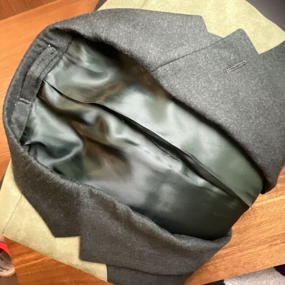 Henry David Clothiers 100% Wool Dark Green Blazer Men's Size 44? Green Patches - Picture 8 of 8